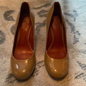 Tory Burch Patent Nude Wedge 7-1/2